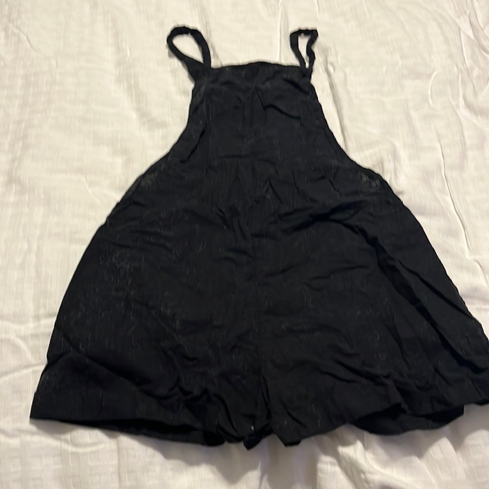 black rhomper/overalls